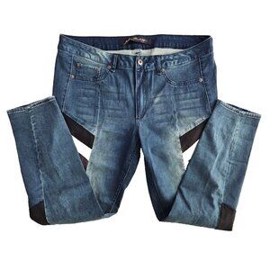 ABS ALLEN SCHWARTZ Collection Women's Jeans Size 32 Inserts Dark Blue 36x28